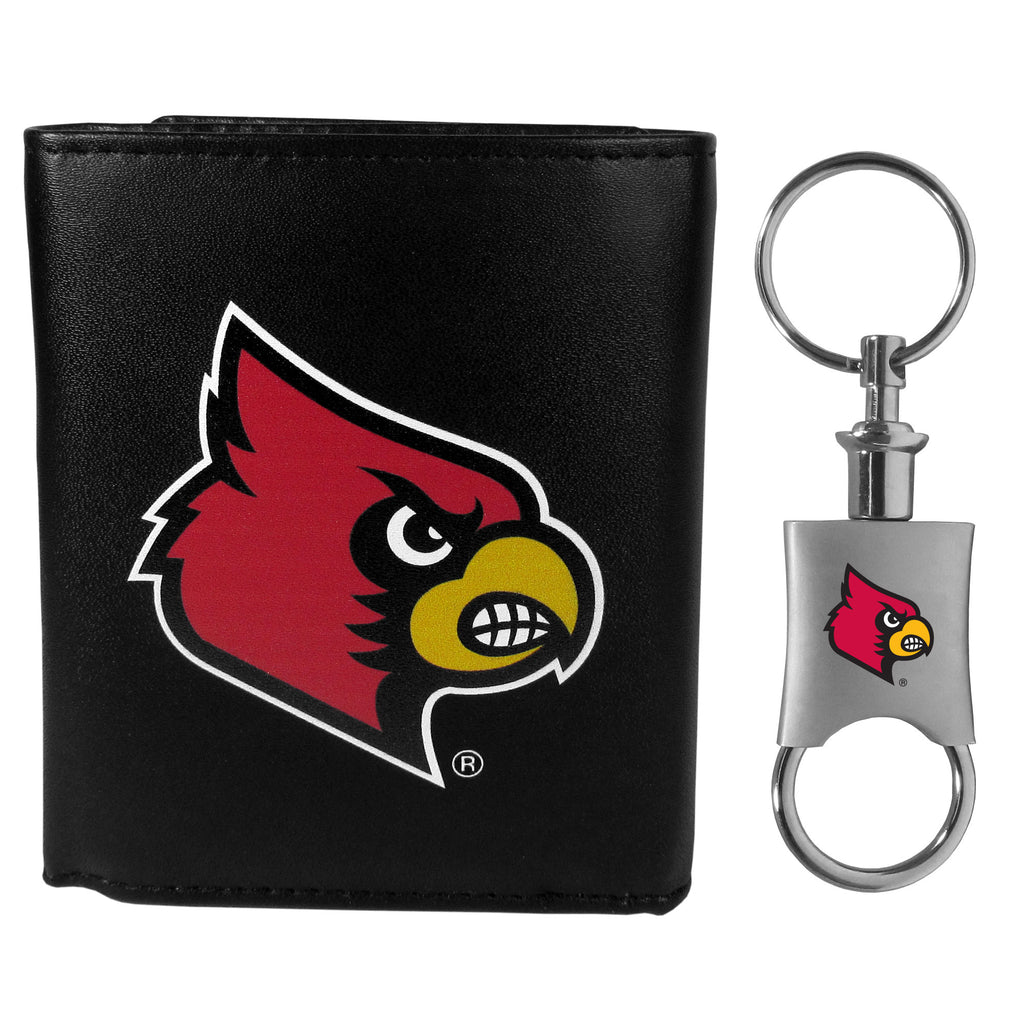 U of Louisville Cardinals Licensed Nylon Trifold Wallet FREE US