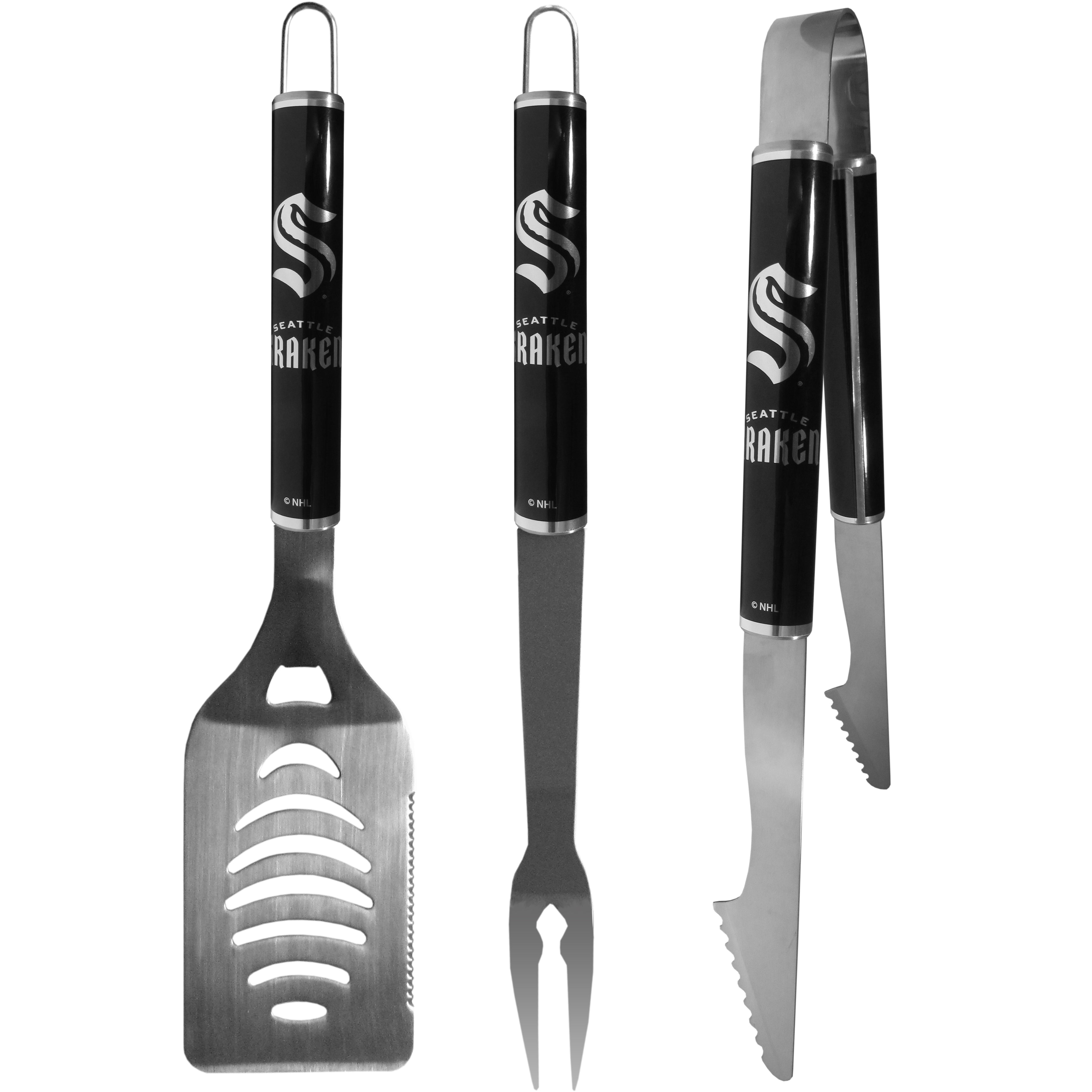 Expert Grill Stainless Steel Tongs, Black & Grey, 17.7