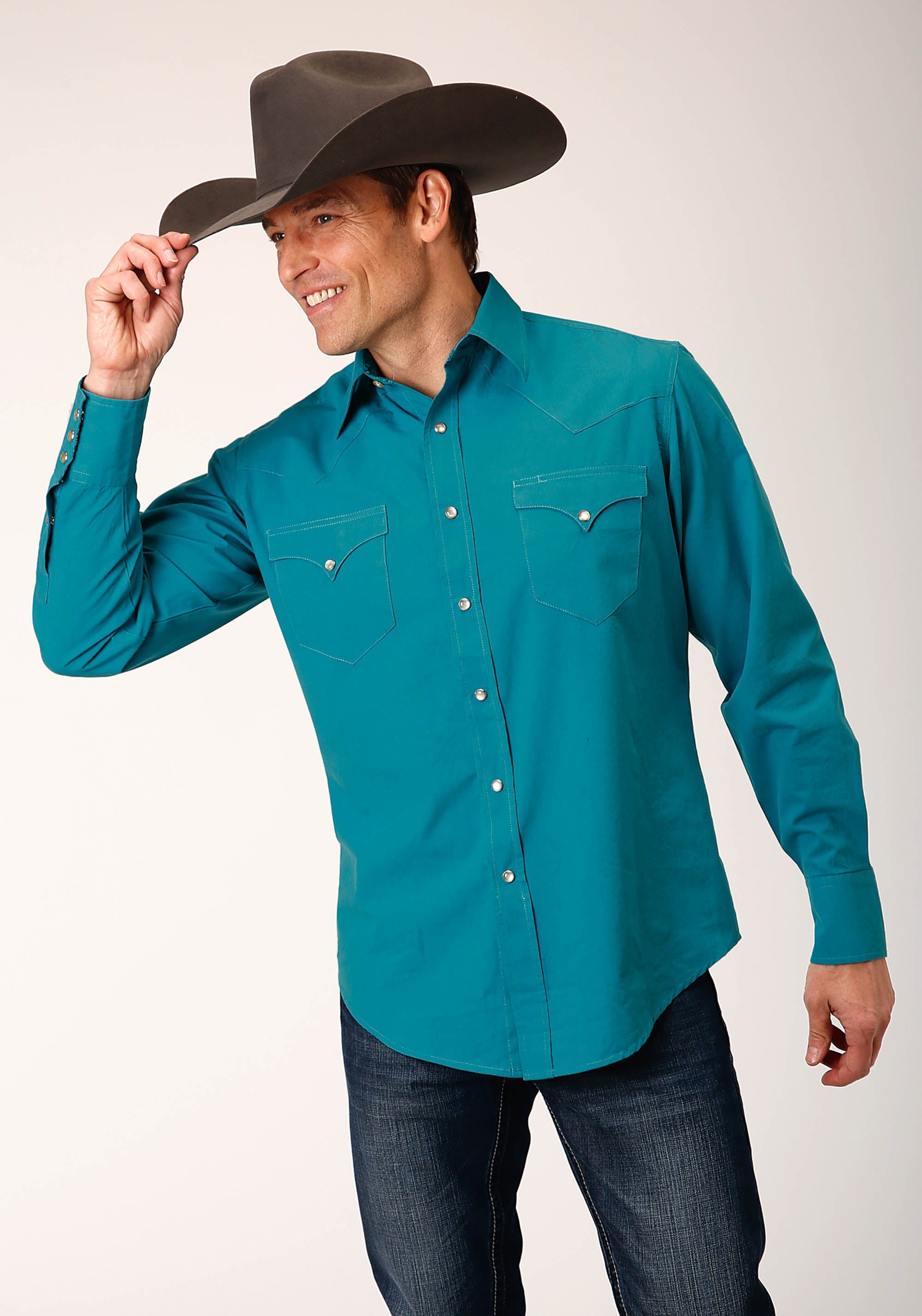 Roper Special Program Mens Tan 100% Cotton L/S Poplin Western Shirt – The  Western Company
