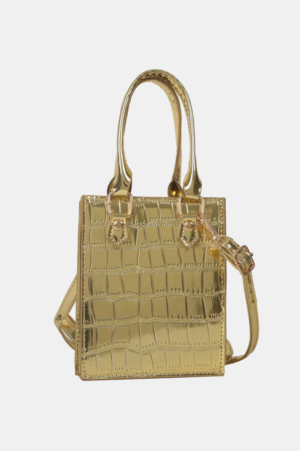 Vancouver Croc-Embossed Leather Crossbody Bag