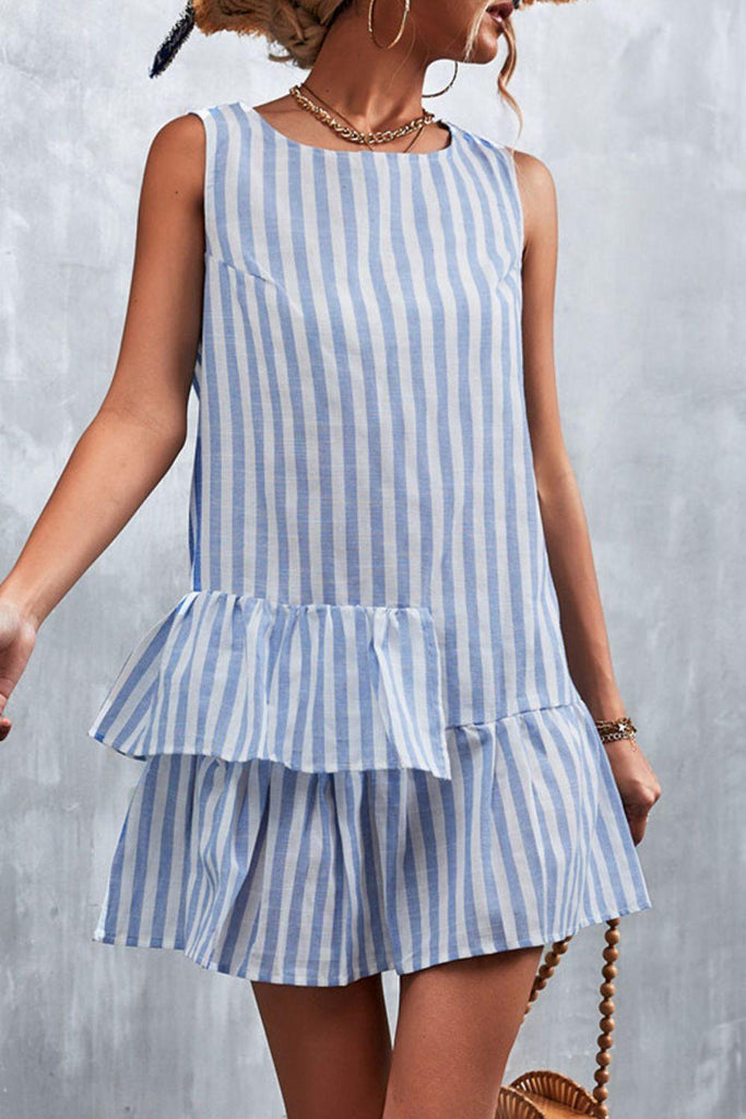 Striped Layered Sleeveless Dress – Flyclothing LLC