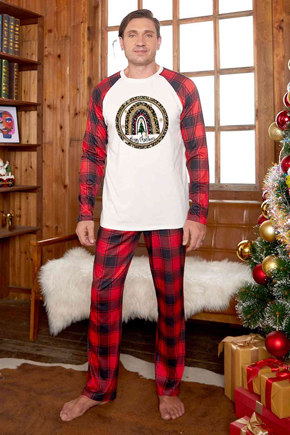 San Francisco 49ers NFL Plaid Family Holiday Pajamas