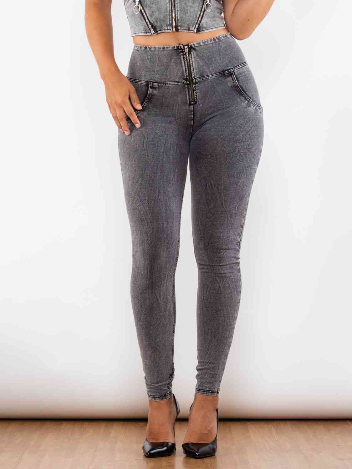 Full Size LLC Jeans – Flyclothing Zip-Up Skinny
