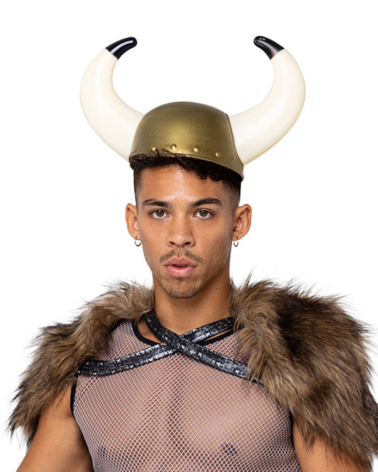 Blue and Red Buffalo Bills Viking Hat with Horns