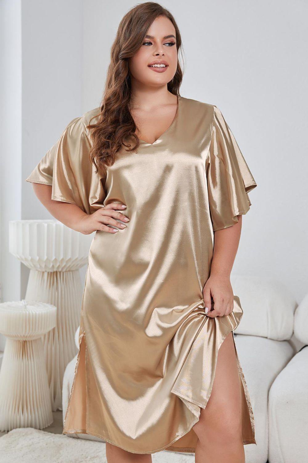 EFINNY Women s Nightgown clippty Satin Silk