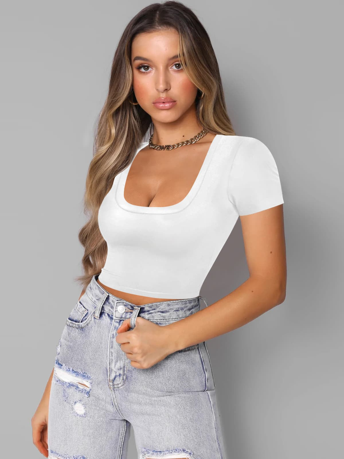 Go Pack Go Packers White Short Sleeve Crop Top / Cropped Jersey