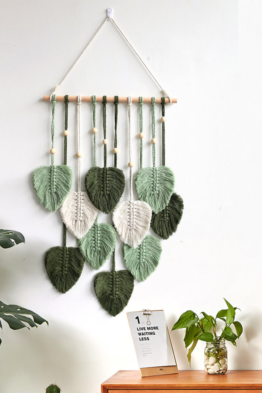 Macrame Leaf Bead Wall Hanging – Flyclothing LLC