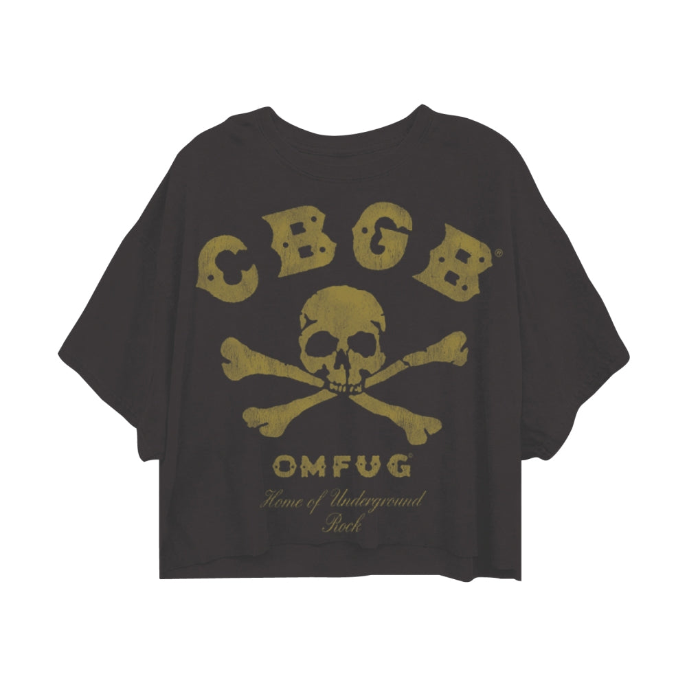 Cbgb & Omfug Home of Underground Rock Club Logo and Address Men's Unisex Distressed Fashion T-Shirt by Dirty Cotton Scoundrels