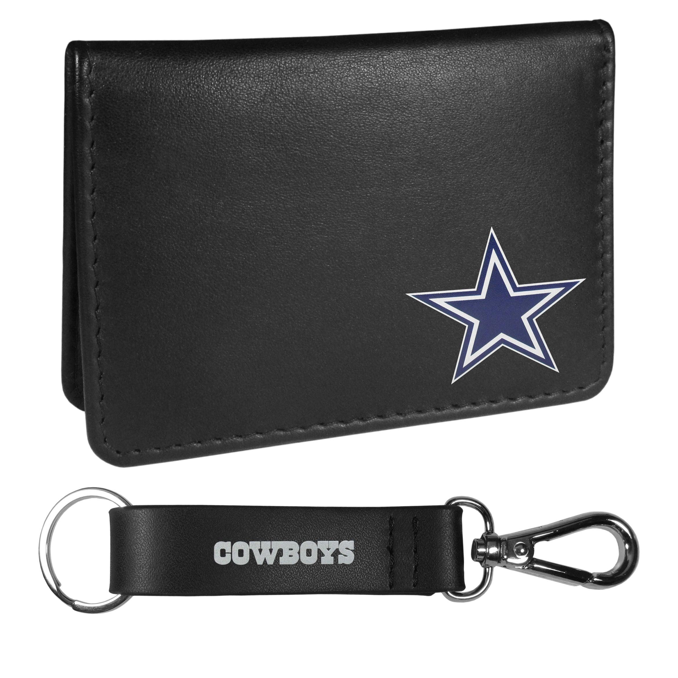 NFL Siskiyou Sports Fan Shop Dallas Cowboys Leather Checkbook Cover One  Size Black