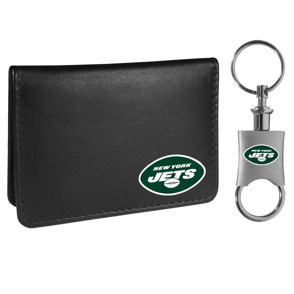 New York NY JETS Leather BiFold Wallet NEW bu fl