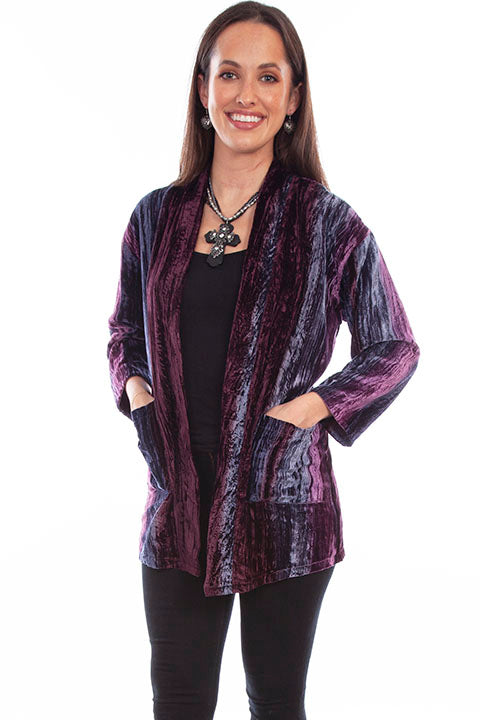 New PLUS SIZE Womens BURGUNDY WINE FLORAL VELVET DUSTER CARDIGAN