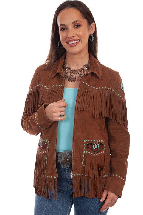 Scully Women's Embroidered Fringe Jacket