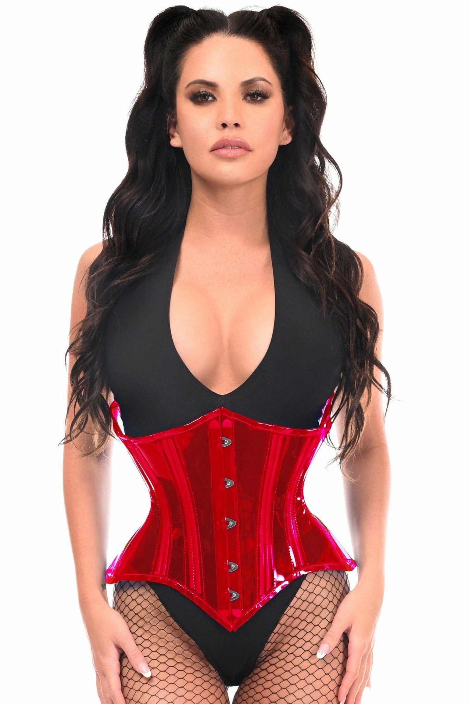 Daisy Corsets Lavish Red Lace Corset, Black And Red Corset 