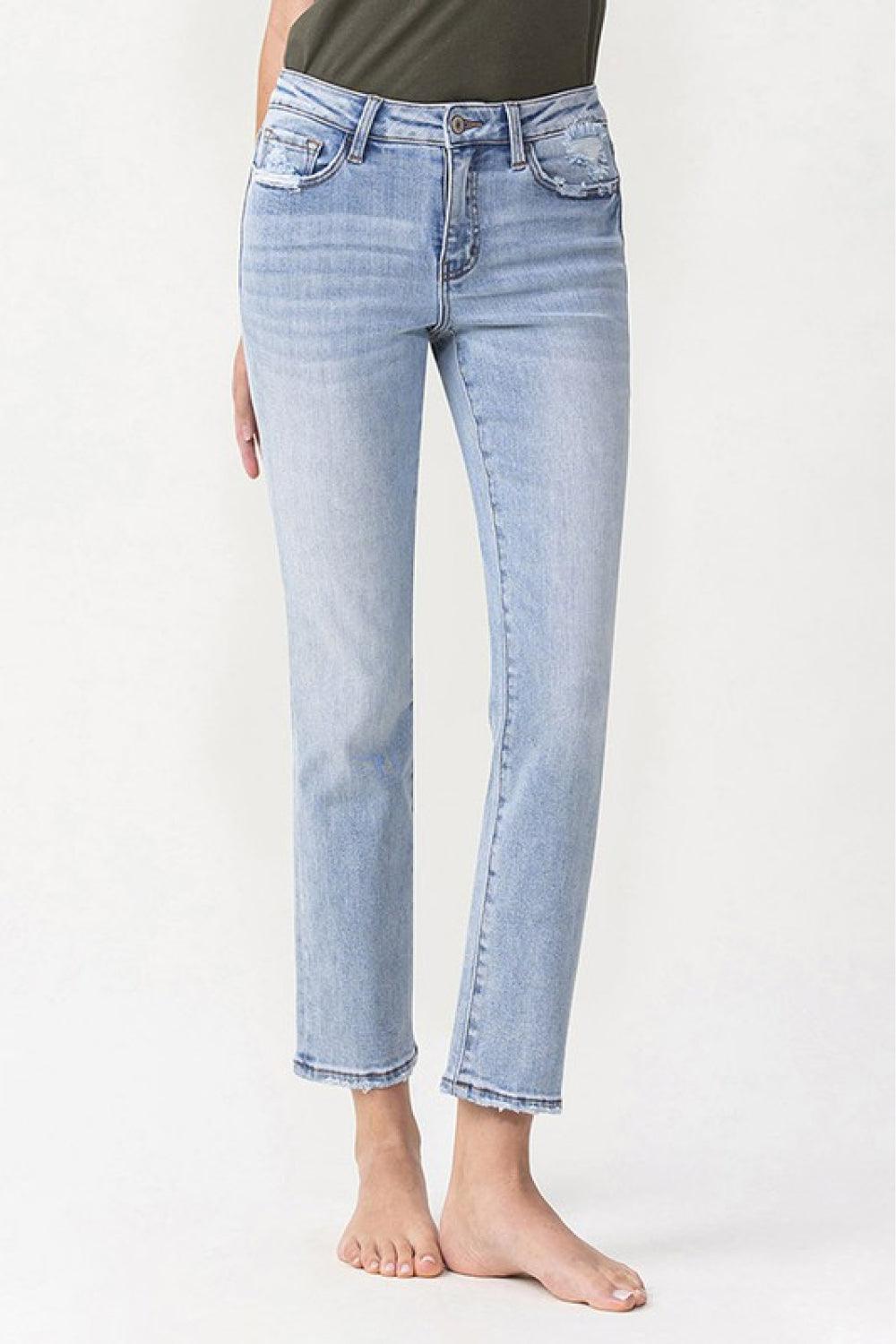 High Waist Loose Fit Ankle Slit Jeans – Flyclothing LLC