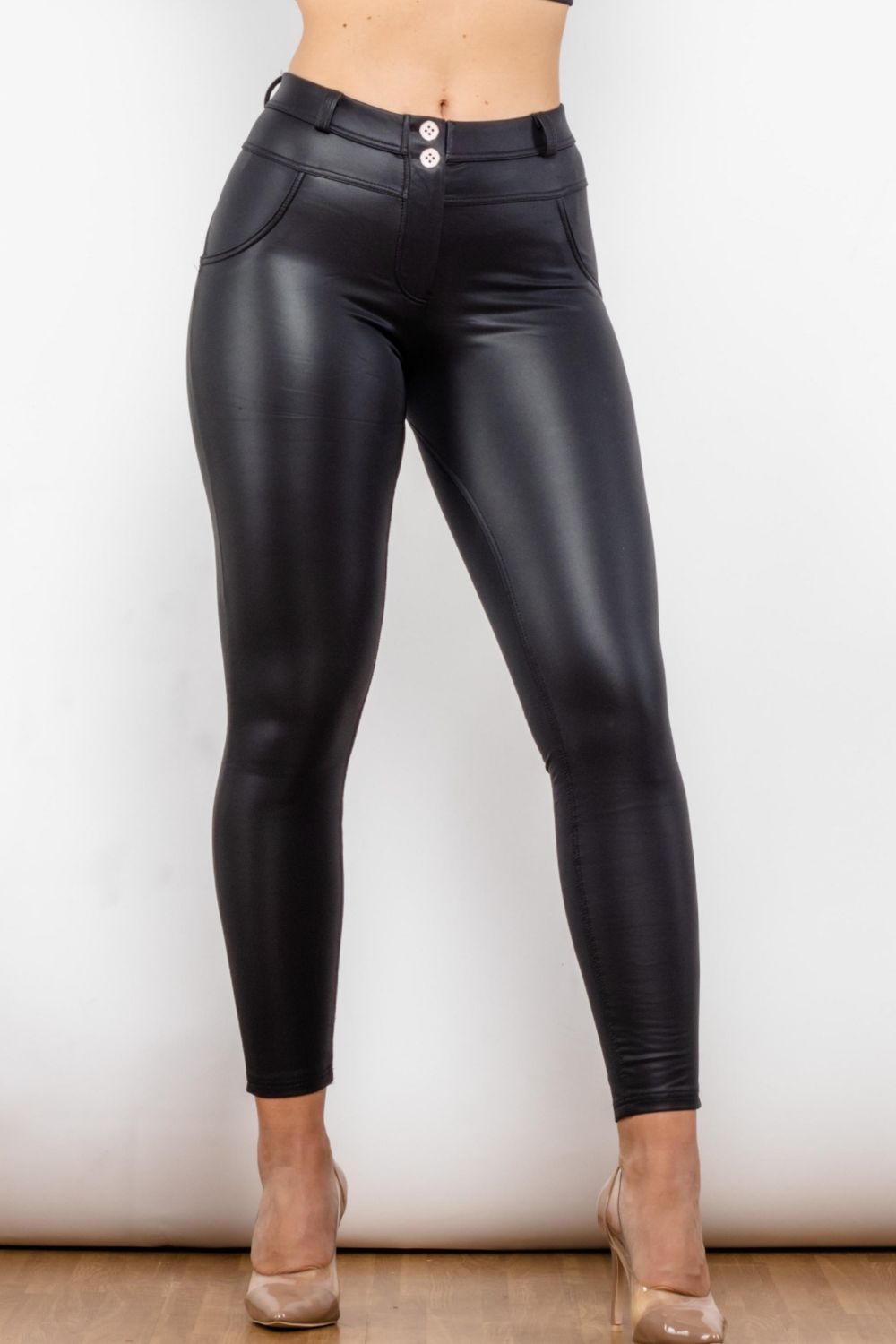 WR.UP® Faux Leather - Mid Rise - Full Length - Mocha  Most comfortable  jeans, Flattering pants, Freddy pants