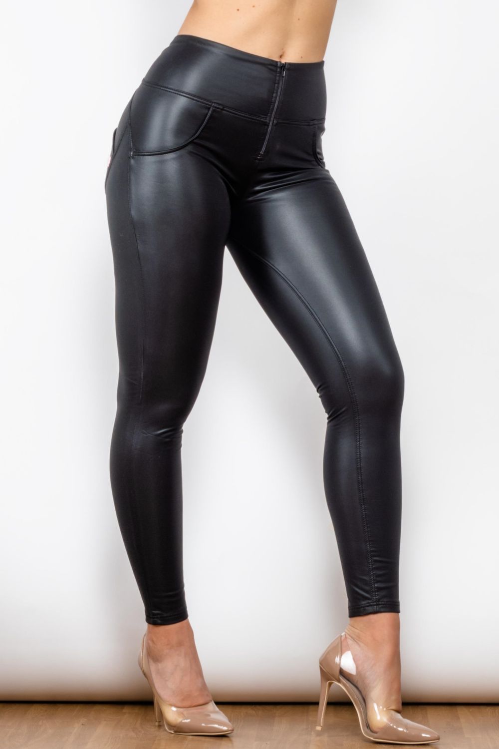 Women's Backin' It Up Faux Leather Leggings in Black Size Xs by Fashion Nova