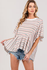 SAGE + FIG Full Size Round Neck Stripe Top Trendsi