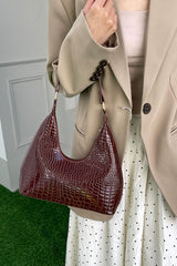 PU Leather Stone Texture Shoulder Bag - Trendsi