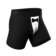 The 009 | Black Tuxedo Ball Hammock® Pouch Underwear - Shinesty