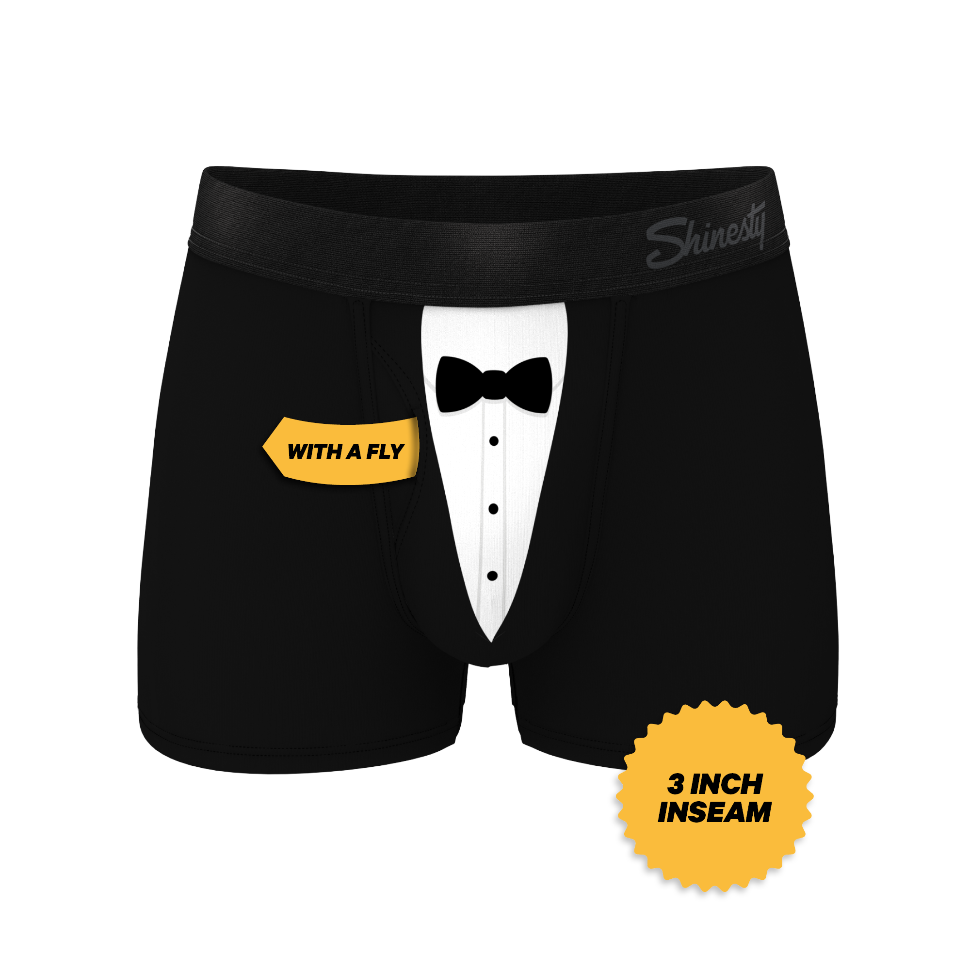 The 009 | Black Tuxedo Ball Hammock® Pouch Trunks Underwear