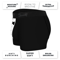 The 009 | Black Tuxedo Ball Hammock® Pouch Trunks Underwear