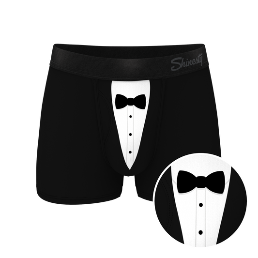 The 009 | Black Tuxedo Ball Hammock® Pouch Trunks Underwear