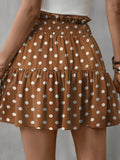 Frill Tied Printed Mini Skirt - Flyclothing LLC