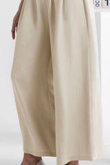 Wide Leg Elastic Waist Pants Trendsi