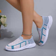 Breathable Mesh Round Toe Sneakers - Trendsi