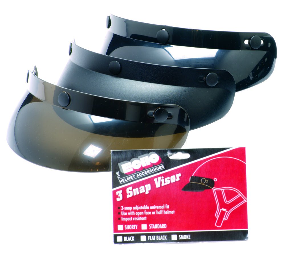 01-005 3-Snap Universal Standard Visor - Smoke - Daniel Smart Manufacturing