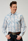 Roper Mens Long Sleeve Snap Multi Plaid Western Shirt Tall Fit