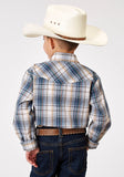 Roper Boys Long Sleeve Snap Madras Plaid Western Shirt