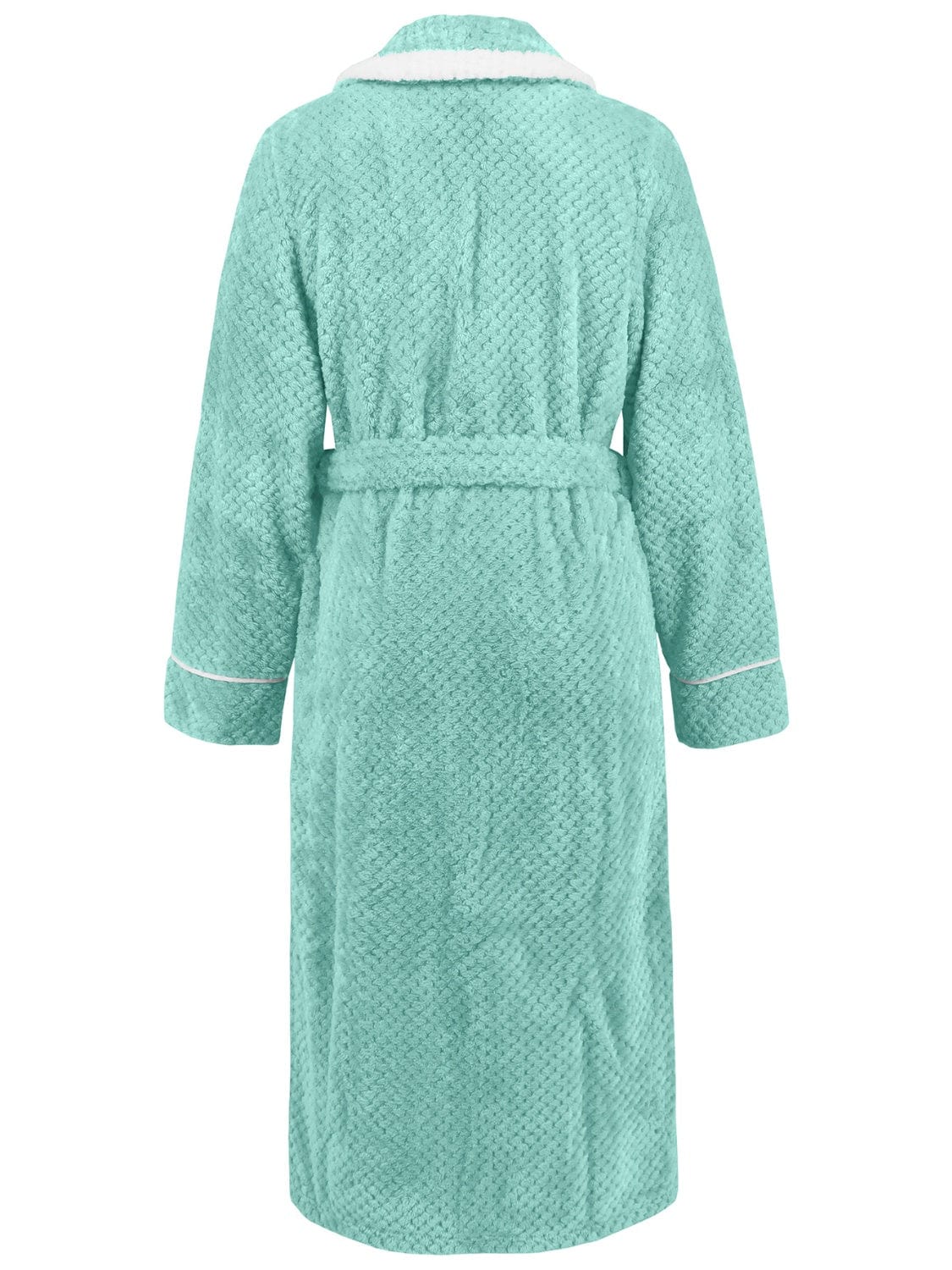 Contrast Trim Tie Waist Lounge Nightgown with Pockets - Trendsi