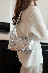 Sequin Knotted Straps Shoulder Bag