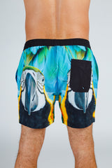 The Big Birden | Tropical Parrot Swim Trunks