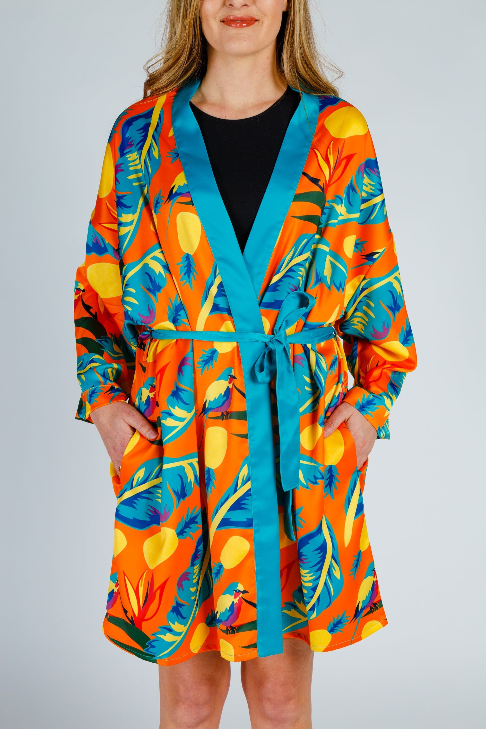 The Cruise Ship Casanova | Women's Unisex Hawaiian Party Kimono - Shinesty