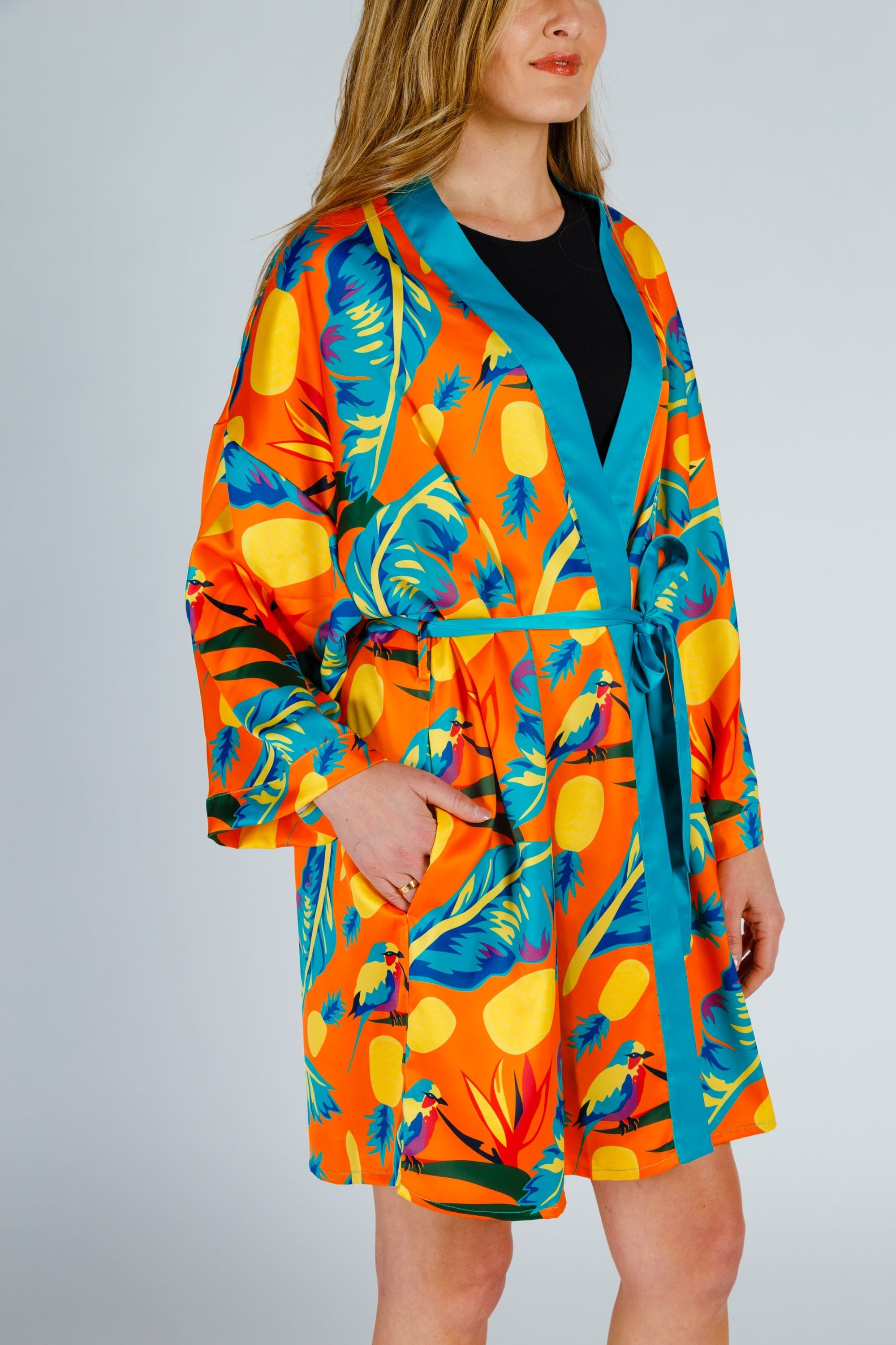 The Cruise Ship Casanova | Women's Unisex Hawaiian Party Kimono - Shinesty