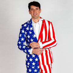 The Tommy J | American Flag Suit Jacket - Shinesty