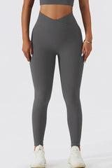 Basic Bae Crossover Waist Active Leggings - Trendsi