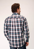 Roper Mens Long Sleeve Button West Plaid Western Shirt