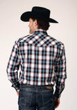 Roper Mens Long Sleeve Snap West Plaid Western Shirt Tall Fit