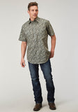 Roper Mens Short Sleeve Snap Estampa Paisley Western Shirt