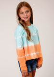 Roper Girls Long Sleeve Knit Tie Die Long Sleeve  Tshirtt T-Shirt