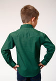 Roper Boys Long Sleeve Snap Four Leaf Foulard Western Shirt