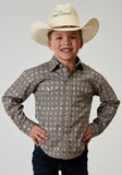 Roper Boys Long Sleeve Snap Western Foulard Western Shirt