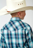 Roper Boys Long Sleeve Snap Cool Breeze Plaid Western Shirt