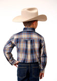 Roper Boys Long Sleeve Button Ranch Plaid Western Shirt