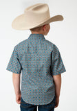 Roper Boys Short Sleeve Snap Frontier Foulard Western Shirt