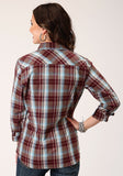 Roper Womens Long Sleeve Snap Southwest Plaid Western Shirt