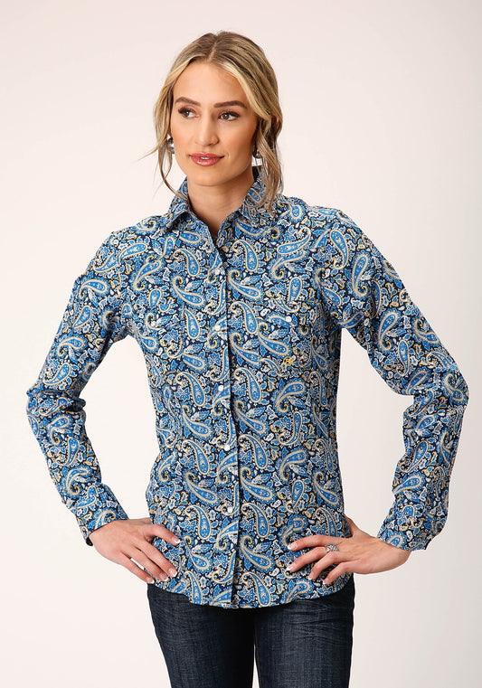 Roper Womens Long Sleeve Snap Amarillo Paisley Western Shirt